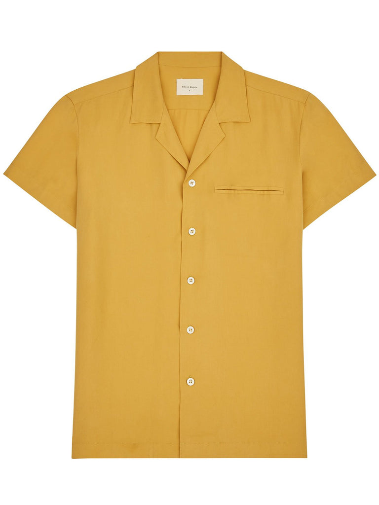 mustard yellow dress shirt short sleeve Short Sleeve Shirt Mens Mustard Button Down Shirt Classic Linen Short  Sleeve Button Up Dress Shirt Yellow