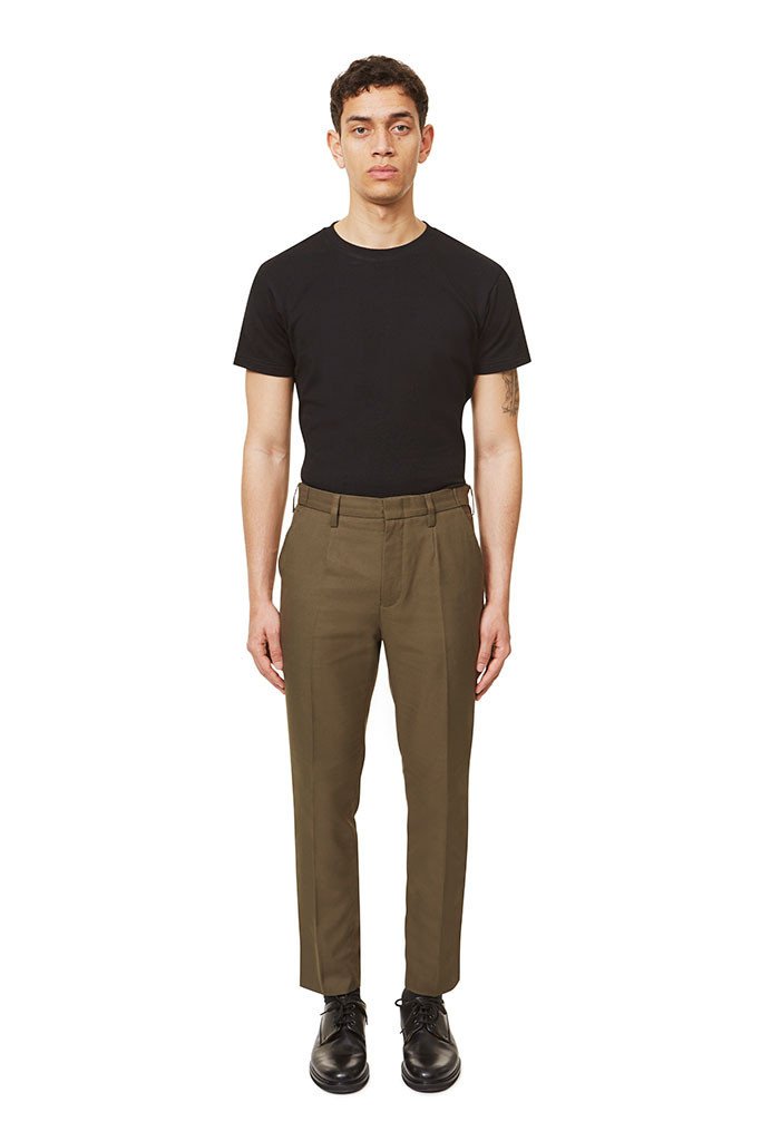 Slim Fit Trousers - Army Green - Basic Rights