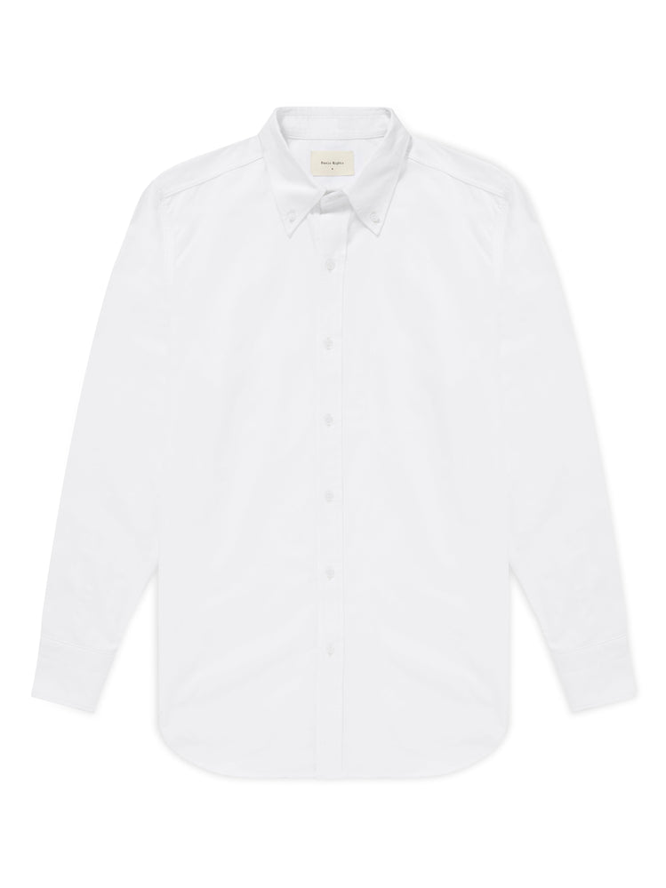 Cotton Button Down Shirt - White - Basic Rights