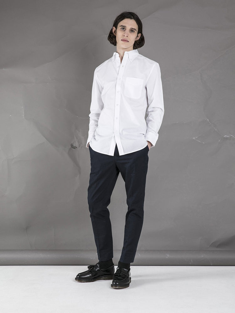 Cotton Button Down Shirt - White - Basic Rights