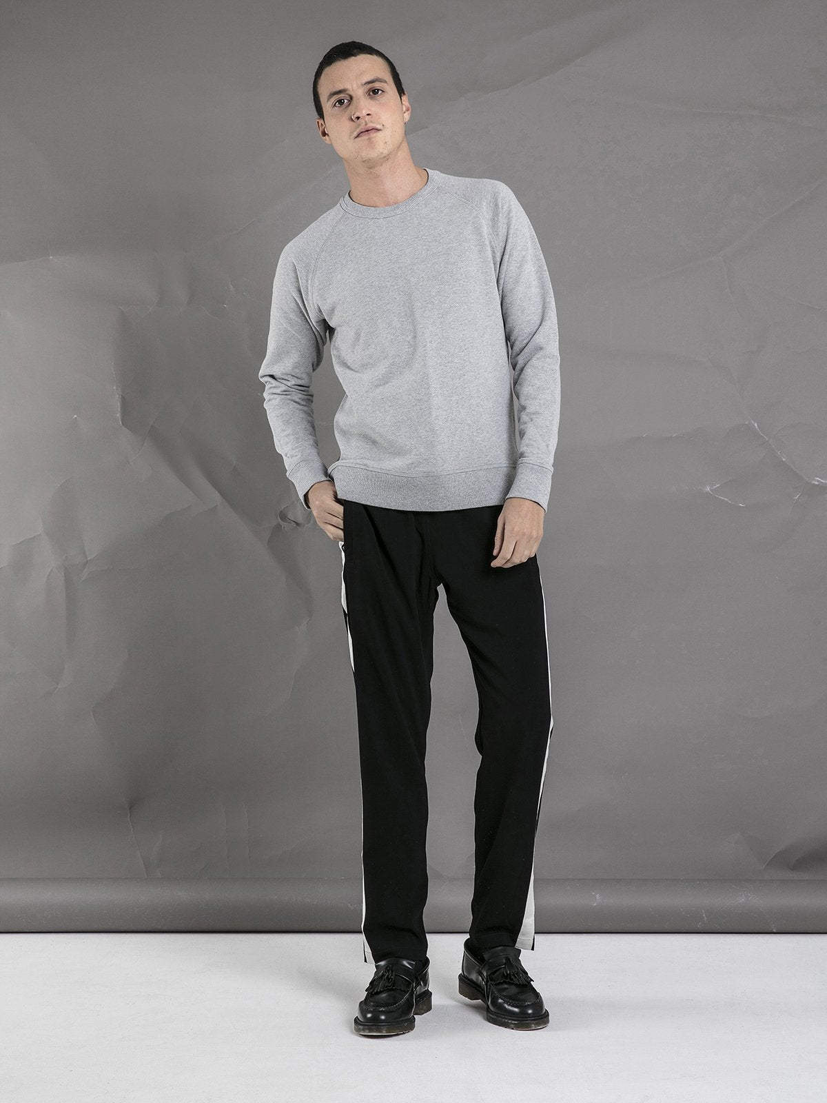 Crew Neck Sweater - Light Gray - Basic Rights