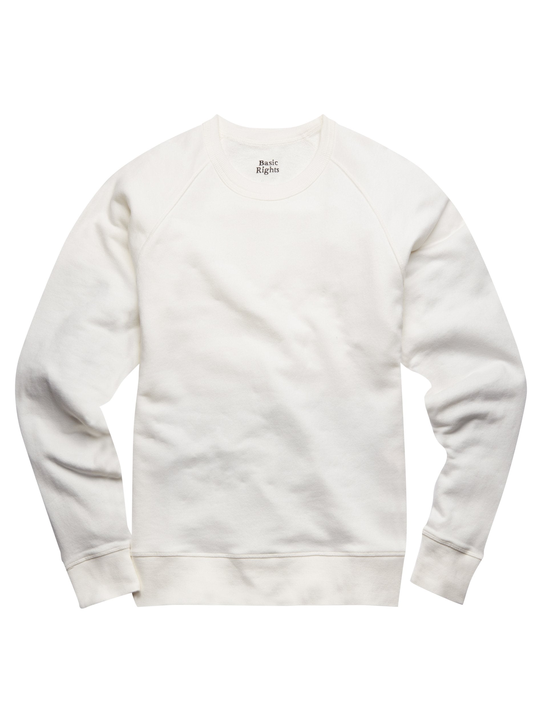 Crew Neck Sweater - White - Basic Rights