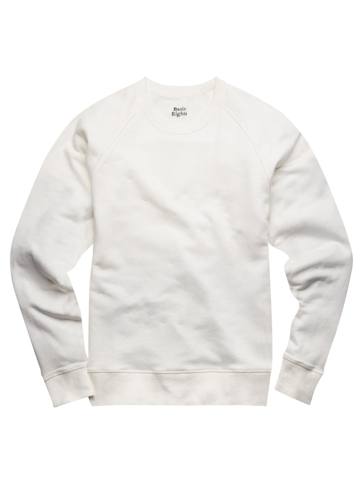 Crew Neck Sweater - White - Basic Rights