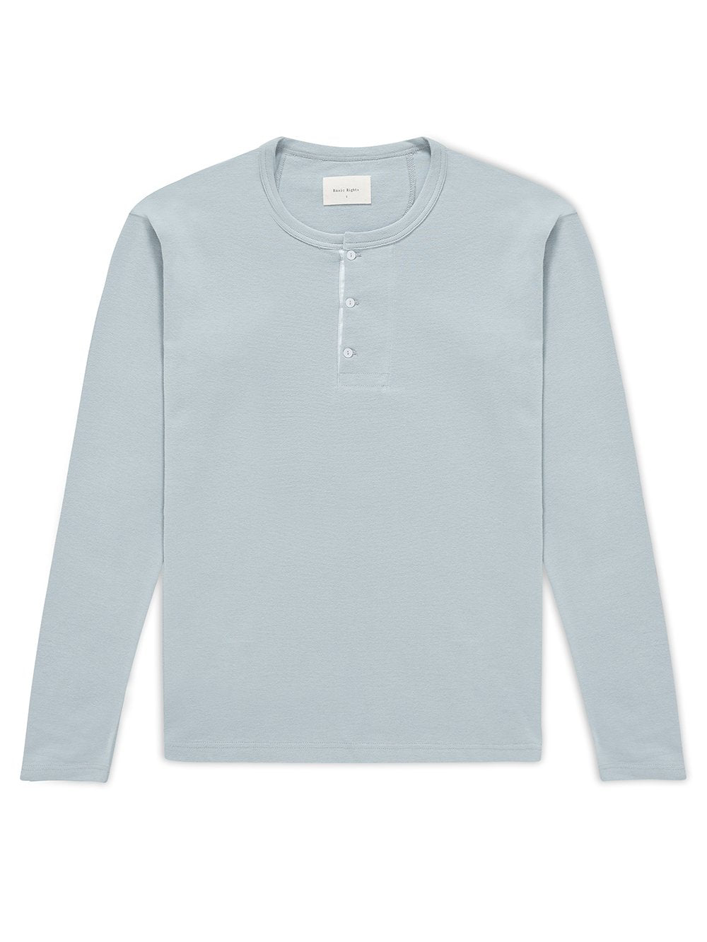 Long Sleeve Henley - Light Blue - Basic Rights