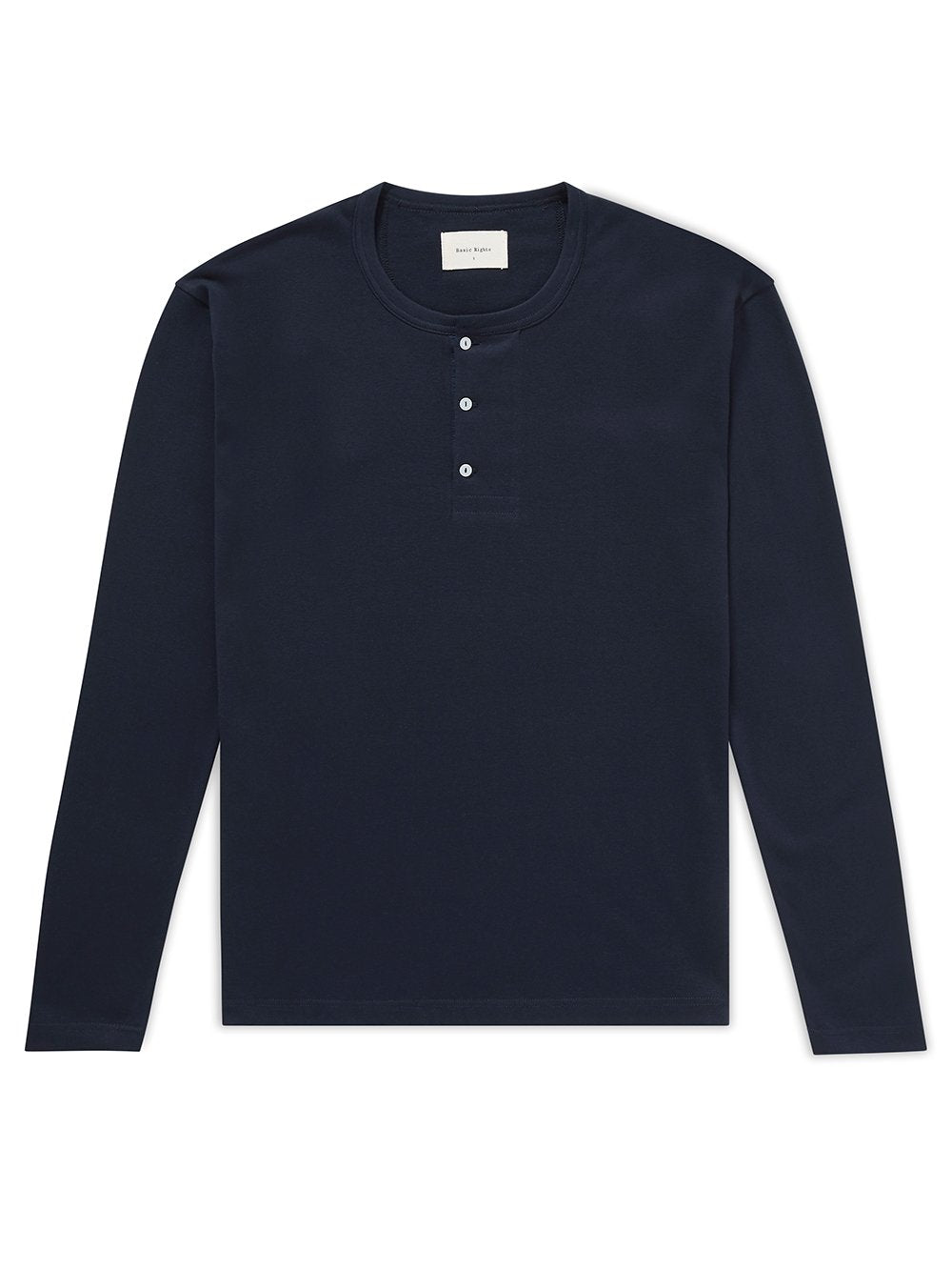 Long Sleeve Henley - Navy - Basic Rights