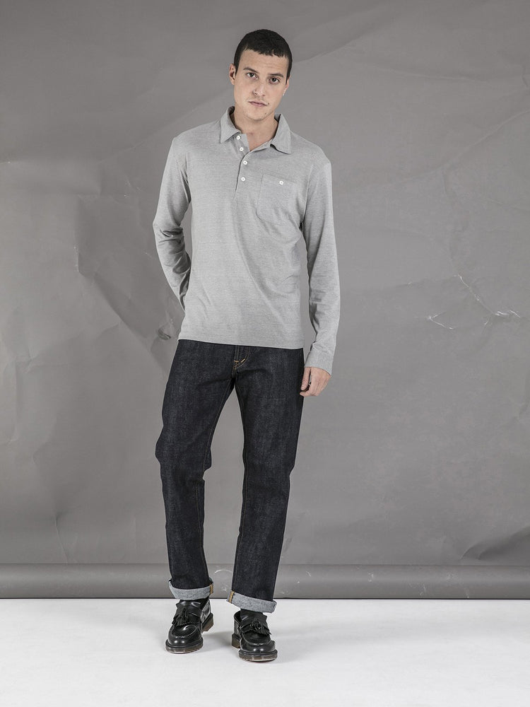 Long Sleeve Polo - Grey - Basic Rights