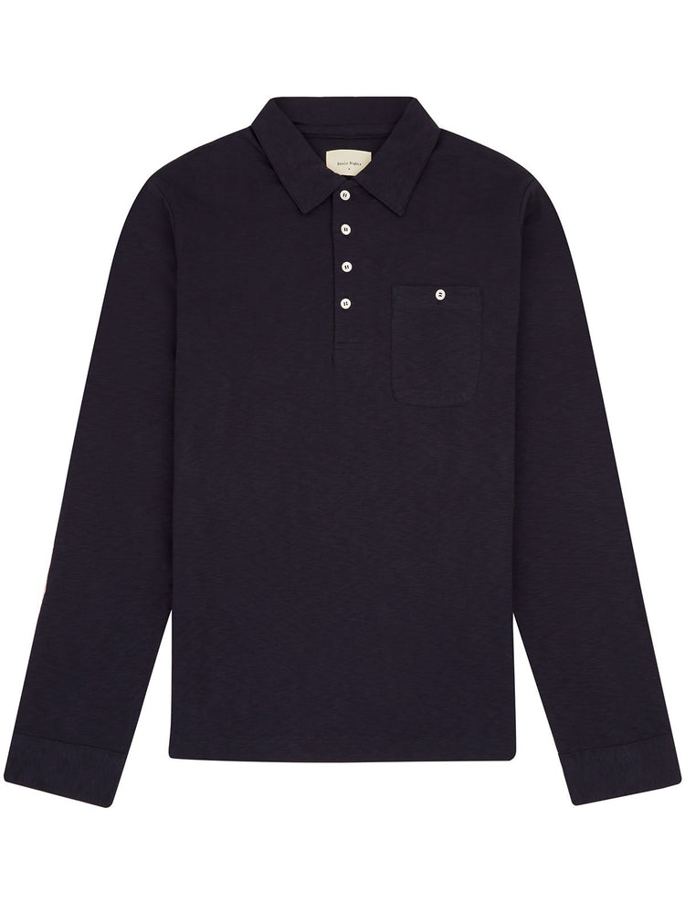 Long Sleeve Polo - Navy - Basic Rights