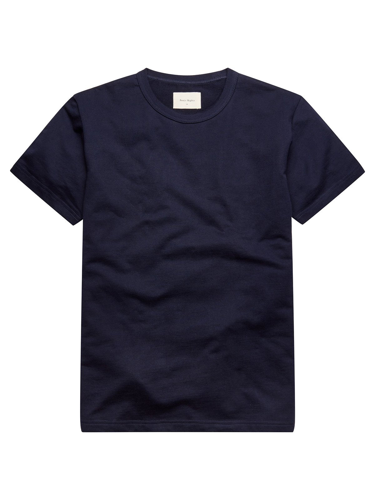 Rib Neck T-Shirt - Navy - Basic Rights