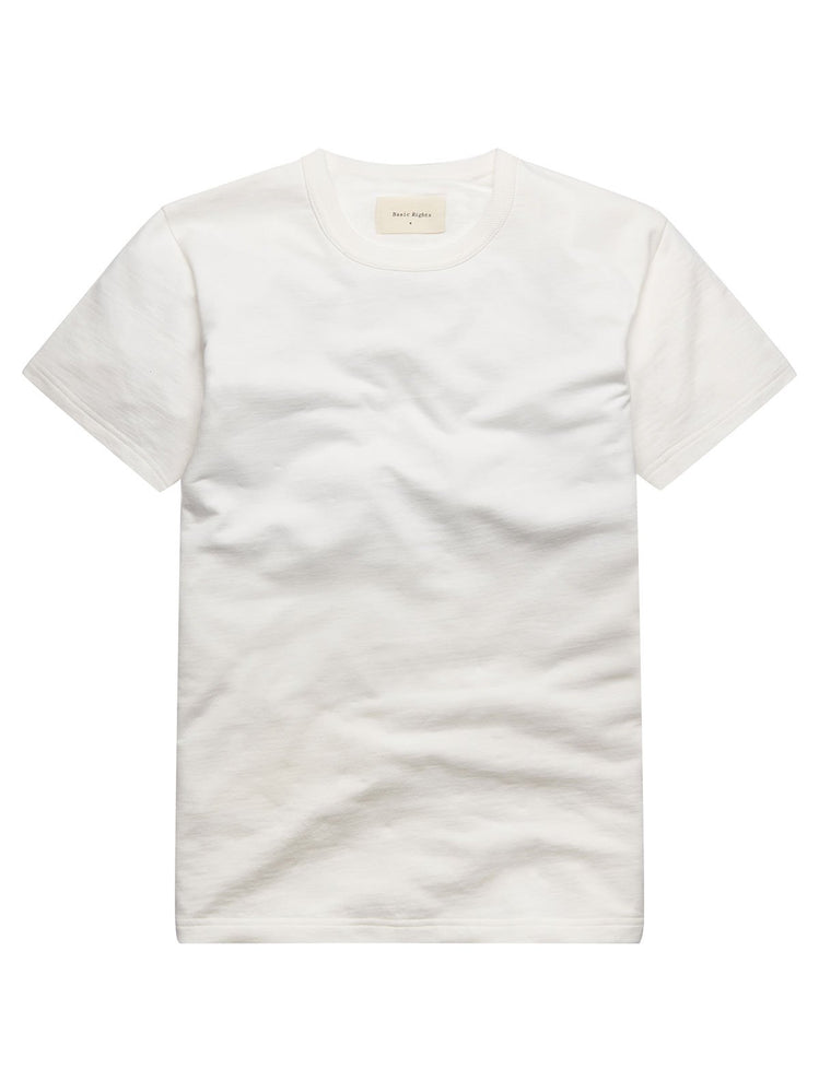 Rib Neck T-Shirt - White - Basic Rights