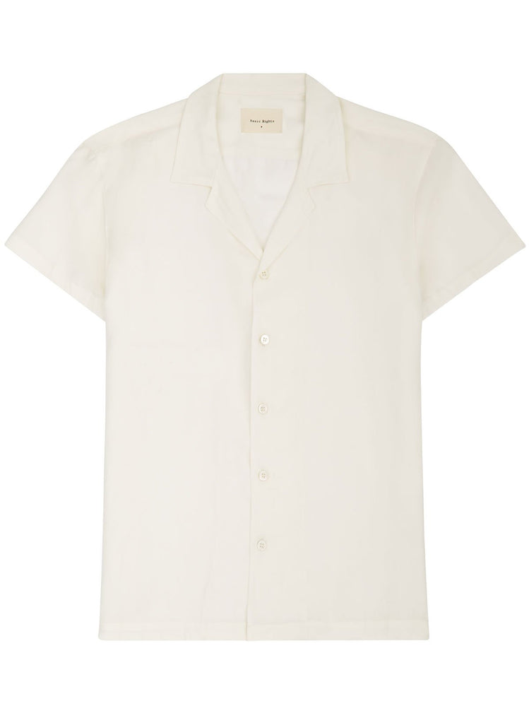 Short Sleeve Camp Collar Shirt - White - Basic Rights