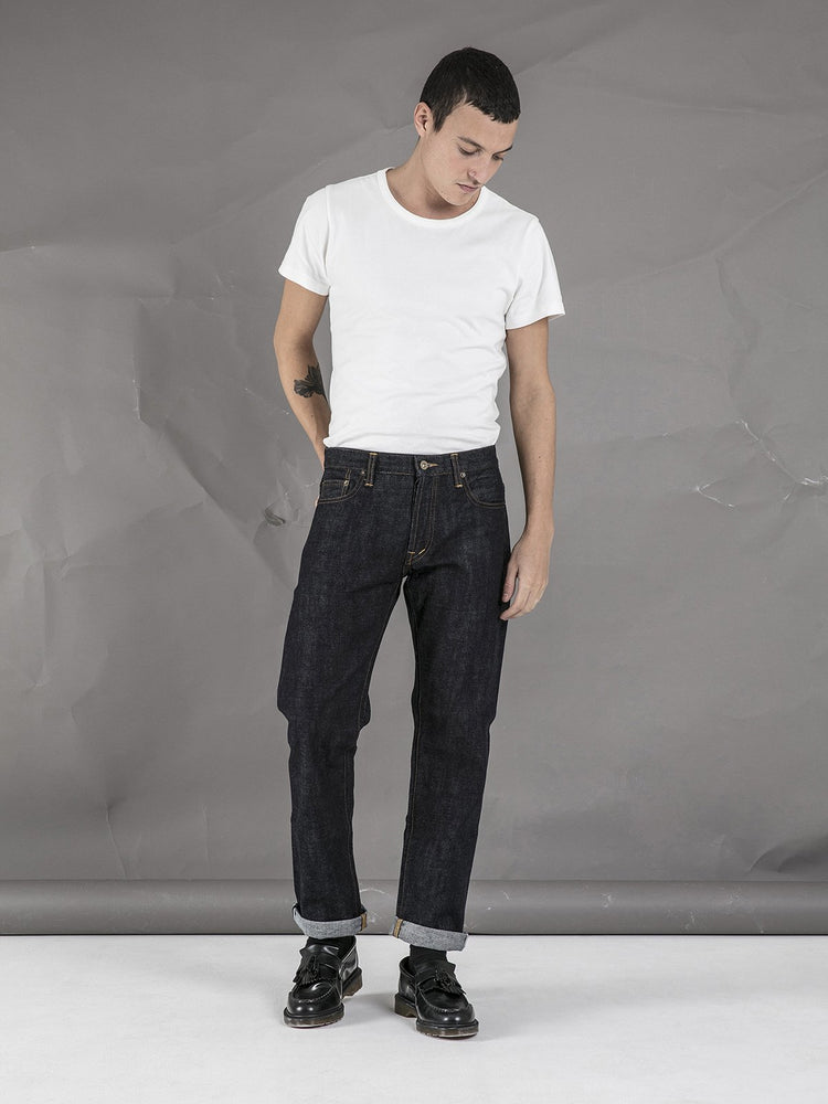 Selvedge Straight Leg Jeans - Indigo - Basic Rights